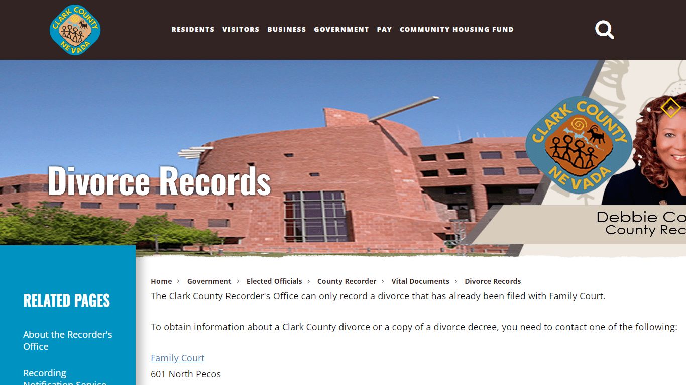 Divorce Records - Clark County, NV